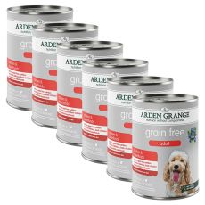 ARDEN GRANGE Grain Free Adult Dog Chicken & Superfoods 6 x 395 g