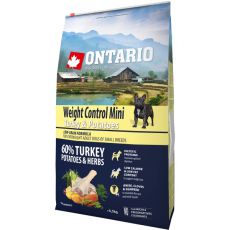 ONTARIO Weight Control Mini – turkey & potatoes 6,5 kg