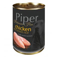 Konzerva Piper Platinum Pure kuře a hnědá rýže 400 g