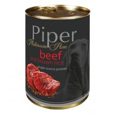 Konzerva Piper Platinum Pure hovězí a hnědá rýže 400 g